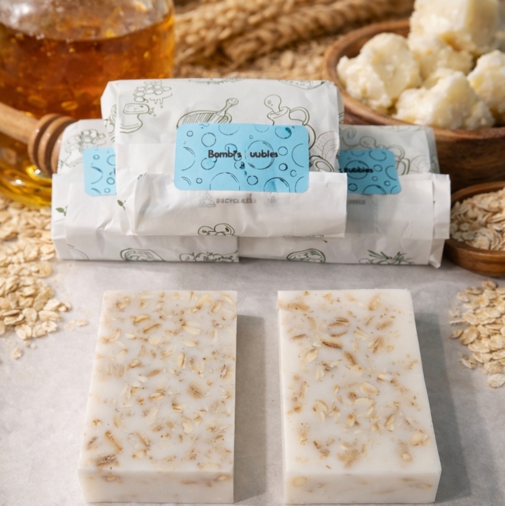 NEW & IMPROVED! Oatmeal & Honey Shea Butter Soap 4oz Bar - Picture 4 of 10